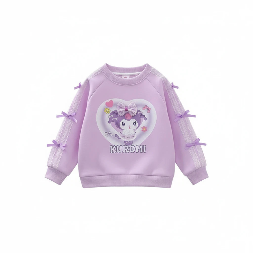 Sanrio Girls Hoodie - Kuromi Cinnamoroll My Melody Kawaii Pullover Sweatshirt