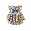 Baby Girl Floral Top & Shorts Set - Cotton Summer Outfit with Bow