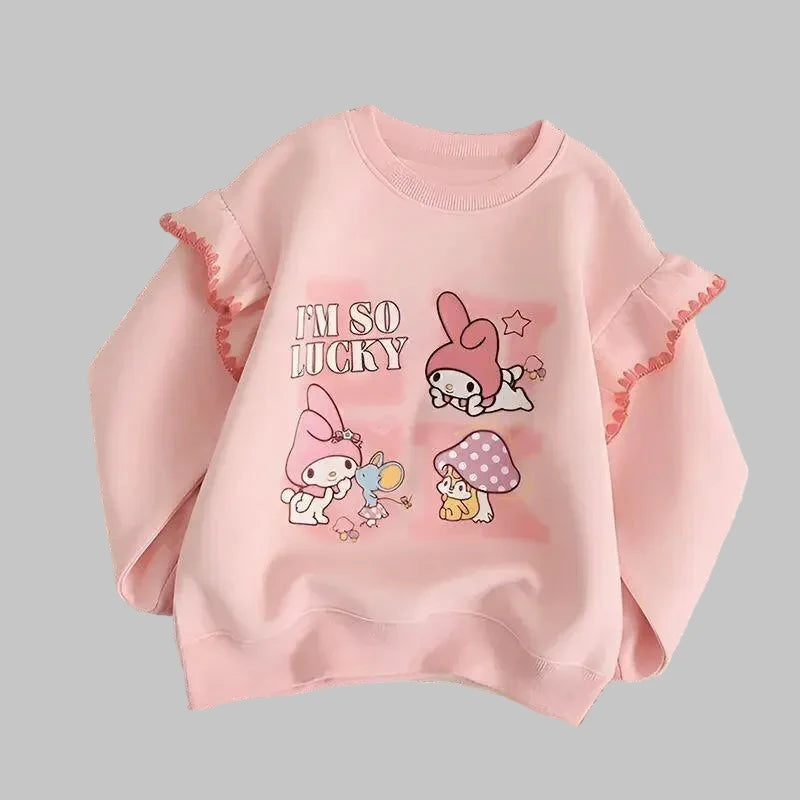 Sanrio Girls Hoodie - Cinnamoroll My Melody Kuromi Kawaii Pullover