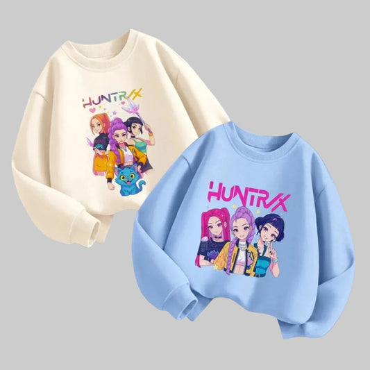 Kpop Demon Hunters Kids Hoodie - Long Sleeve Pullover Sweatshirt (6M-7Y)