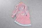 Girls Knit Top and Pleated Skirt Set - Kidnor