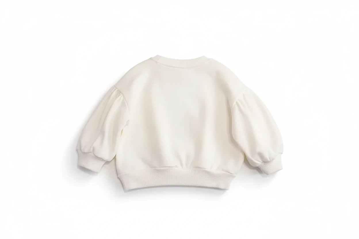 Girls' Bow-Knot Pullover Sweatshirt - Long Sleeve Spring Top Ages 3-6