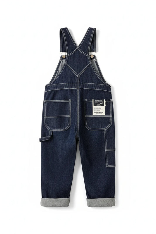 Boys Denim Jumpsuit - Kids Dungarees Overalls with Suspenders