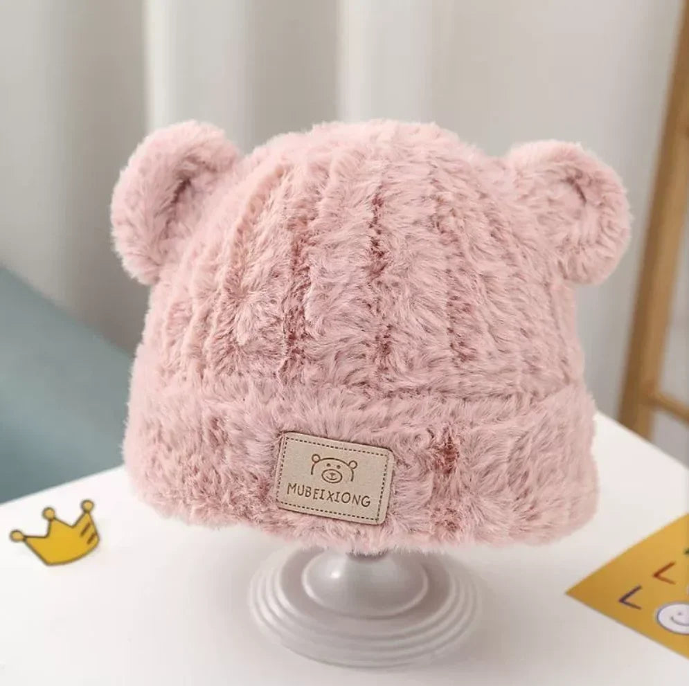 Winter Baby Hat with Bear Ears – Plush, Cozy & Lightweight - Kidnor
