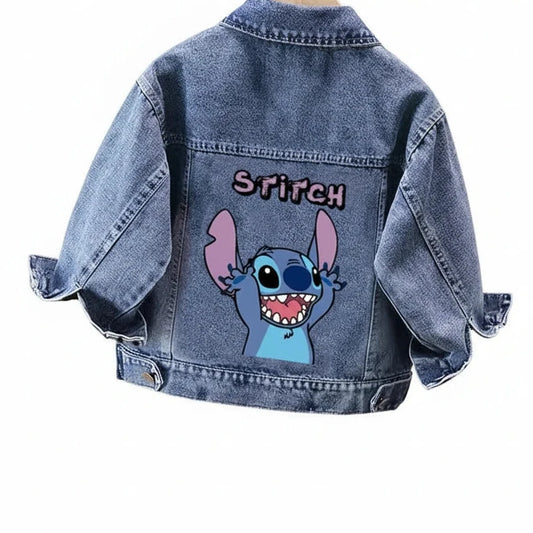 Stitch Denim Jacket Cartoon Jean 2-10Y - Kidnor