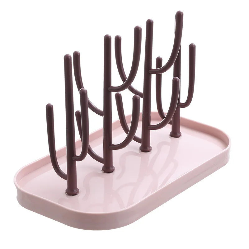 Baby Bottle Drying Rack Vertical Bottle Dryer Rack Holder Organizer Space Saving Standing Drying Rack for Baby Bottles and Cup