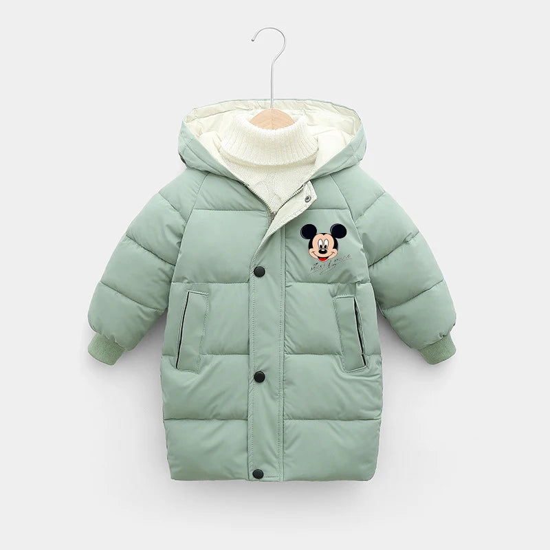 Girls Mickey Hooded Down Jacket - Kidnor