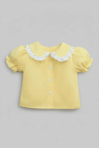 Lace Trim Peter Pan Collar Blouse - Kidnor