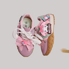 Girls Melody Cartoon Shoes - Pink Bow Sneakers 26-37 - Kidnor