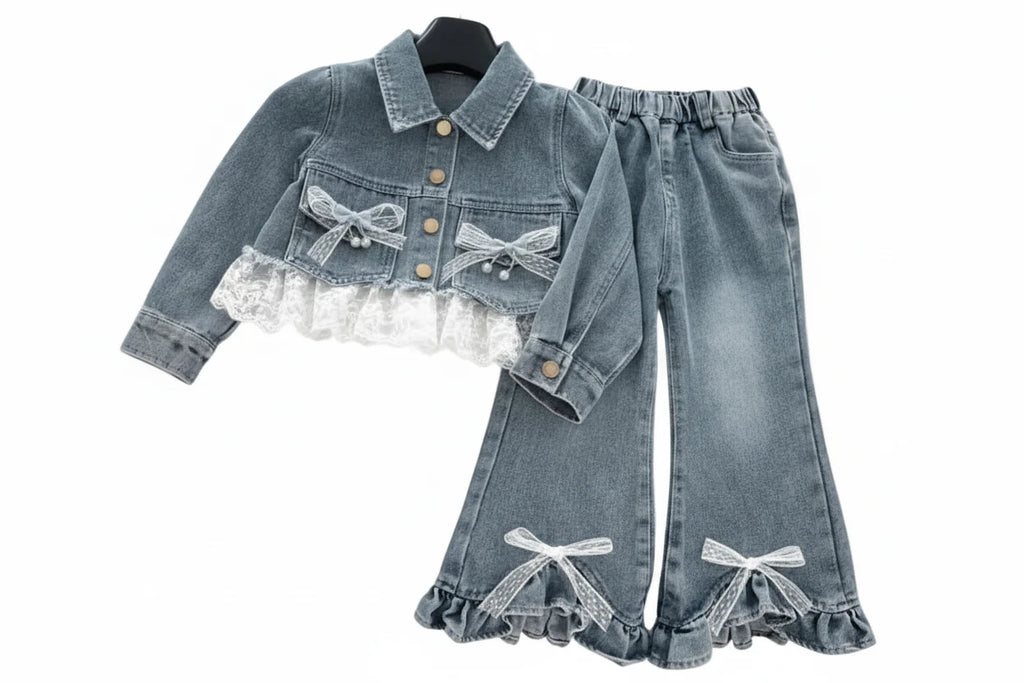 Feiruifish Spring Set: Stylish Girls' Jacket & Outfit - Kidnor