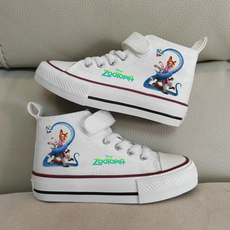Kids' Zootopia High-Top Canvas Shoes - Judy & Nick Sneakers Ages 7-13