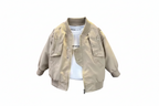 Solid Color Baseball Zipper Jacket - Kidnor