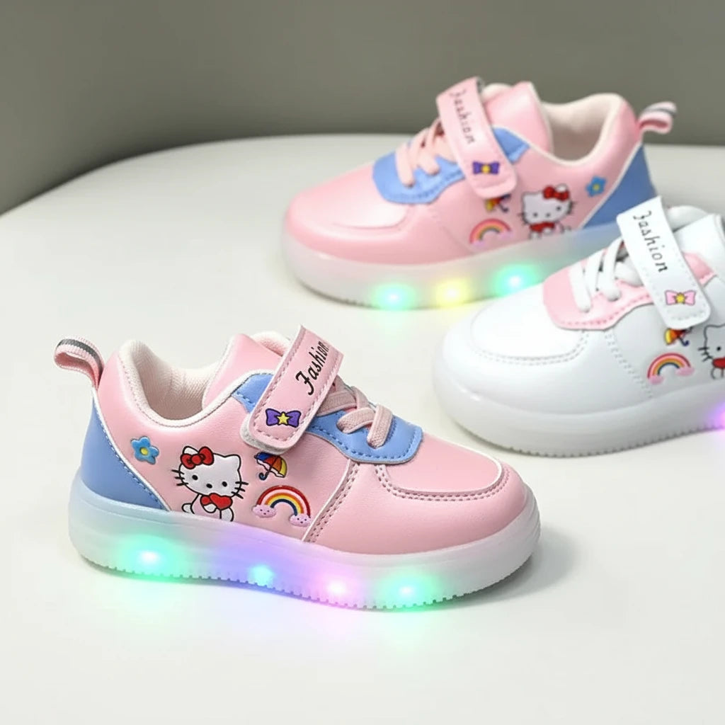 Hello Kitty LED Light Shoes - Anti-Slip Sneakers for Toddlers & Kids