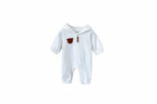 Baby Hooded Zipper Jumpsuit - Solid Color Autumn Bodysuit