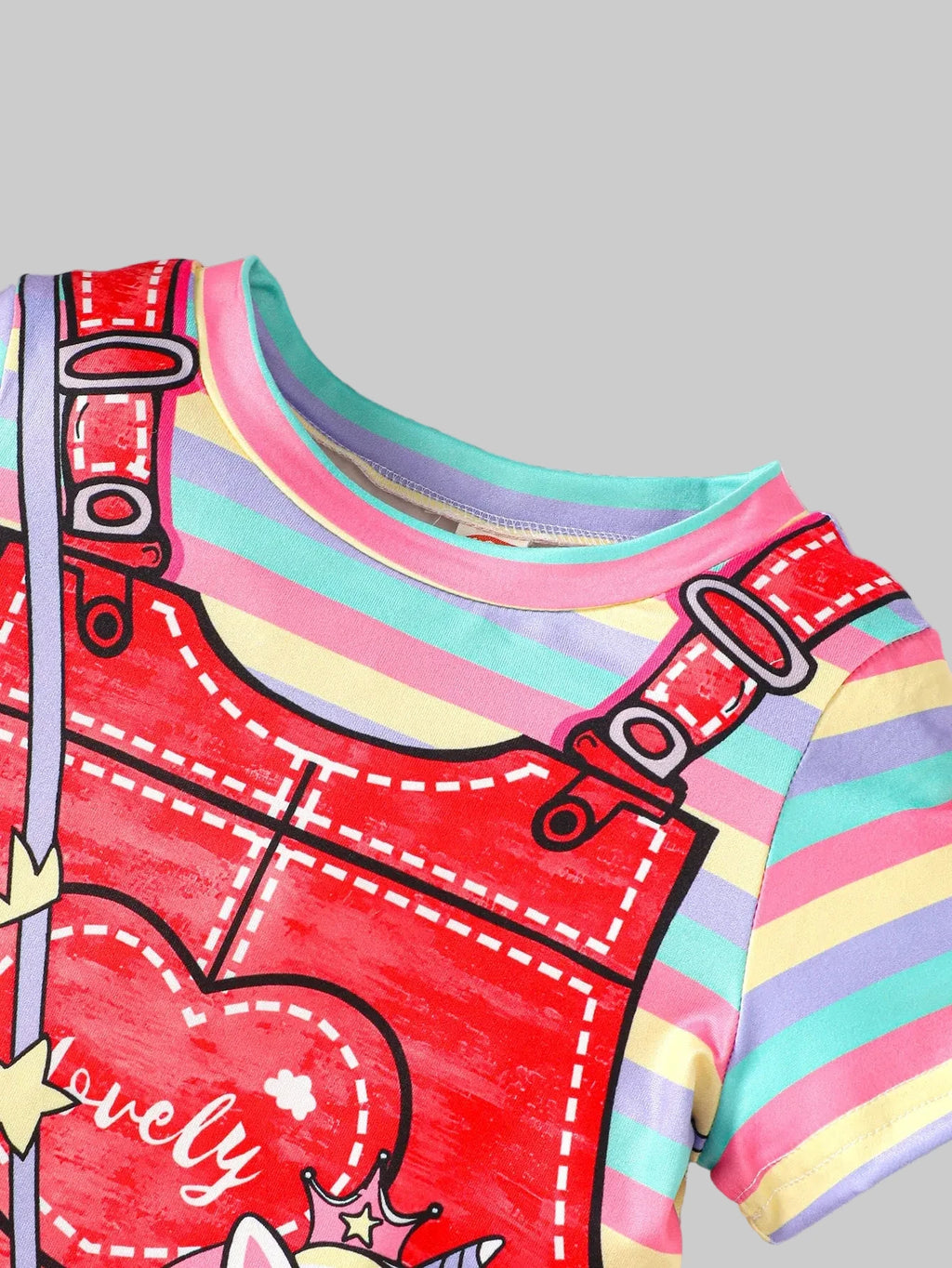 Summer Rainbow Stripes T-shirt Dress - Kidnor