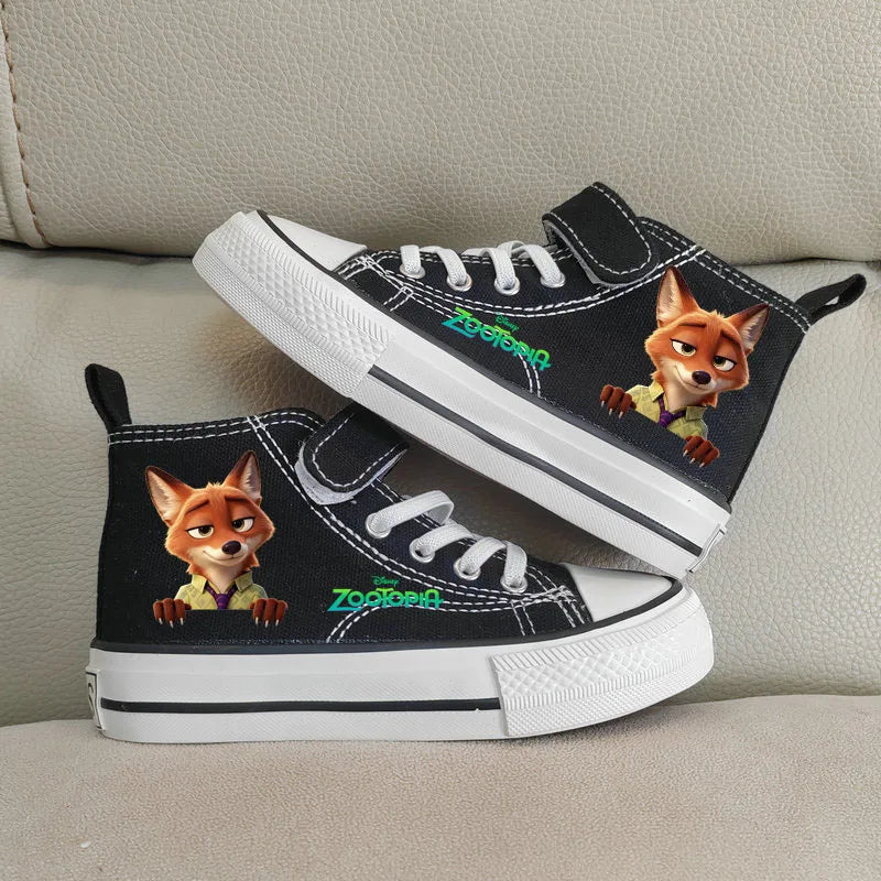 Kids' Zootopia High-Top Canvas Shoes - Judy & Nick Sneakers Ages 7-13
