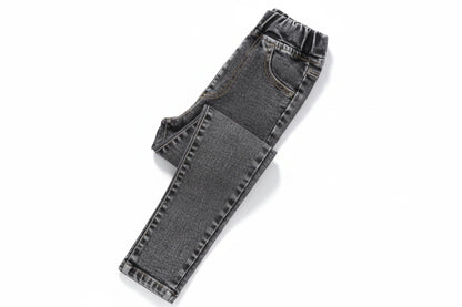 Girls Straight Jeans - Fashion Pencil Pants for Kids (5-14 Years)
