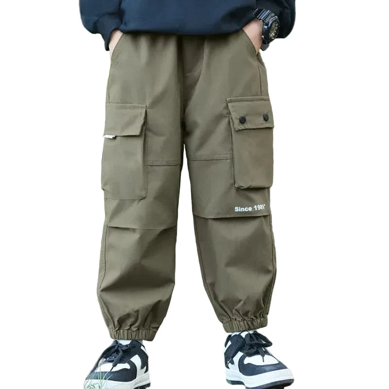 Boys' Cargo Pants - Windproof Waterproof Outdoor Trousers Ages 4-14