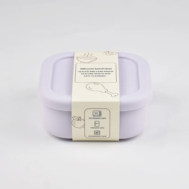 New Sealed Silicone Lunch Box Outdoor Microwave Oven Summer Silicone Food Storage&Keeping Fresh Children'S Snack Portable Bento