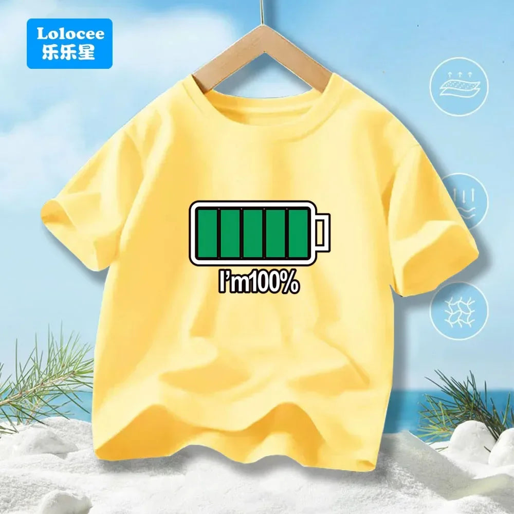 Summer Boys' T-shirt Cotton Casual Funny Astronaut - Kidnor