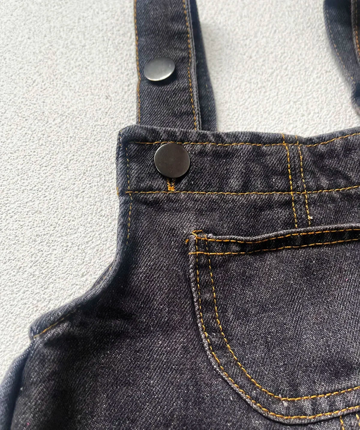 Toddler Denim Overalls - Solid Color Jumpsuit for Kids Ages 1-3