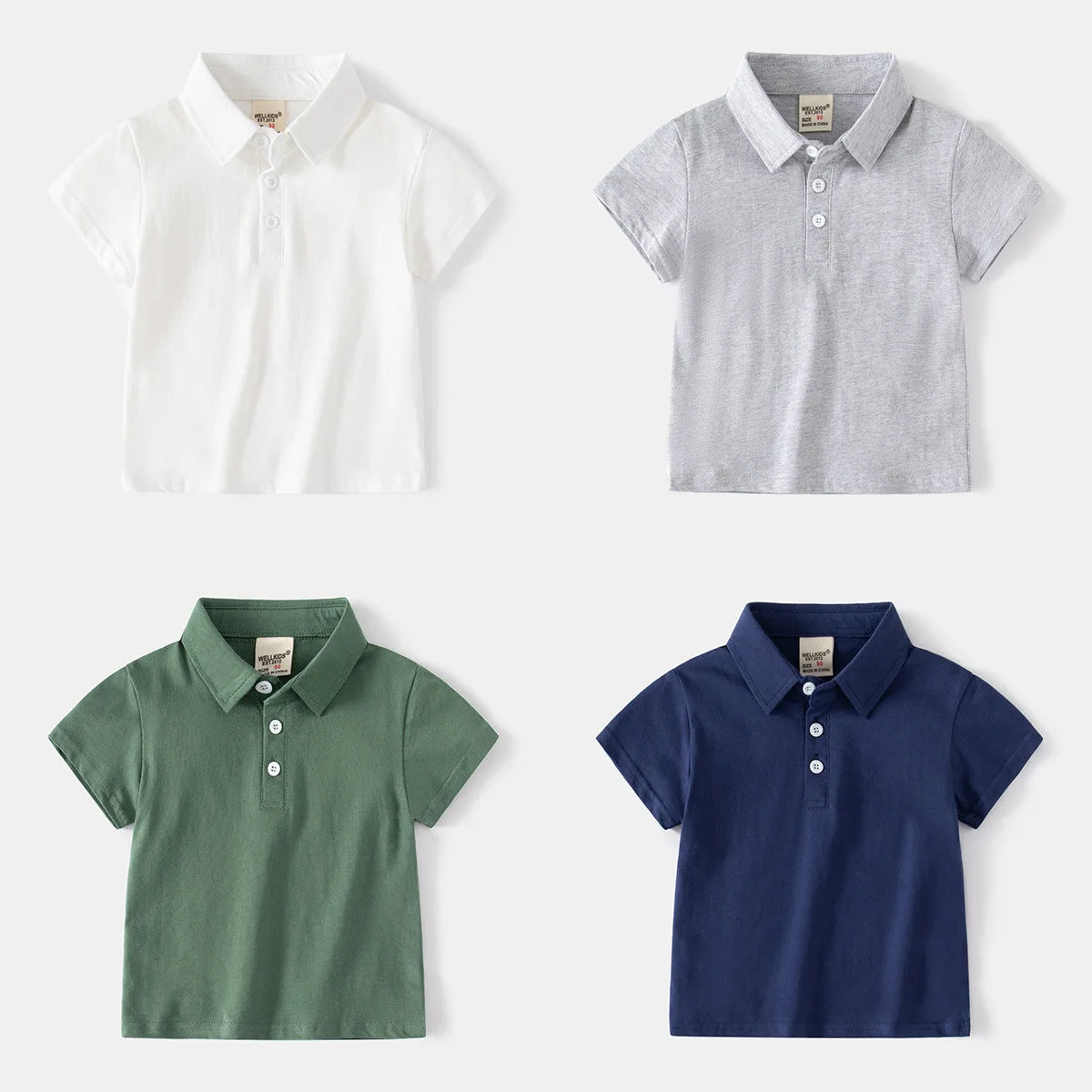 Elegant Toddler Boys Polo T-shirts Kids Tops Tees Summer Children's Clothes