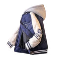 Boys' Hooded Baseball Jacket - Thick Cotton Winter Coat with Letter Print