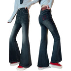 Vintage-Schlagjeans aus Denim, figurformend, Größe 10-14 Jahre