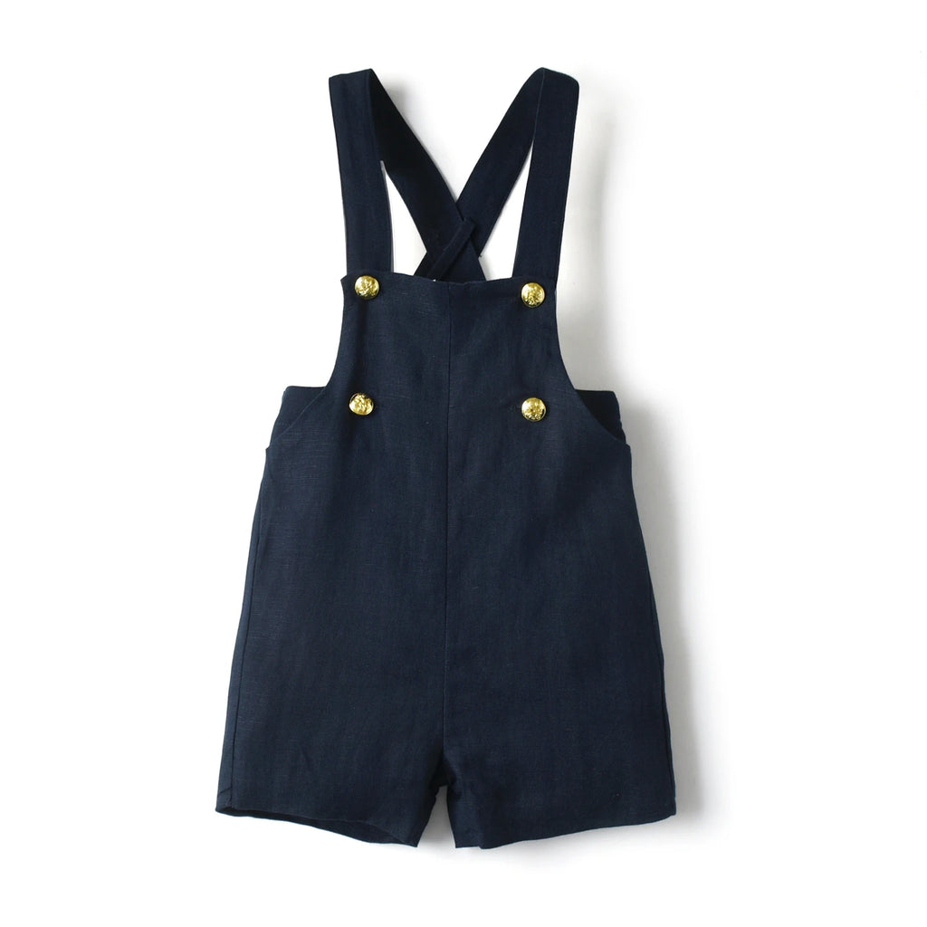 Clibeso Baby Boys' Knit Cotton-Linen Romper - All Seasons - Kidnor