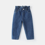 Denim Elastic Waist Jeans - Kidnor