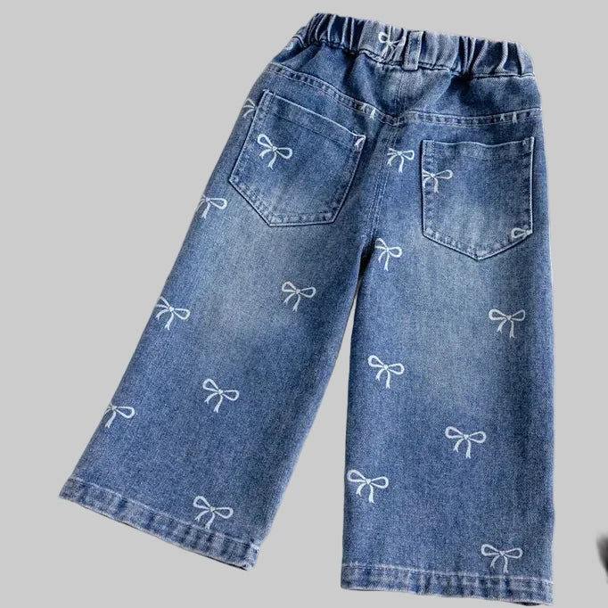 Wide-leg Casual Denim Pants - Kidnor