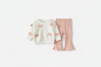 Baby Girl Bowknot Outfit Set - 2-Piece Top & Pants Ages 1-3