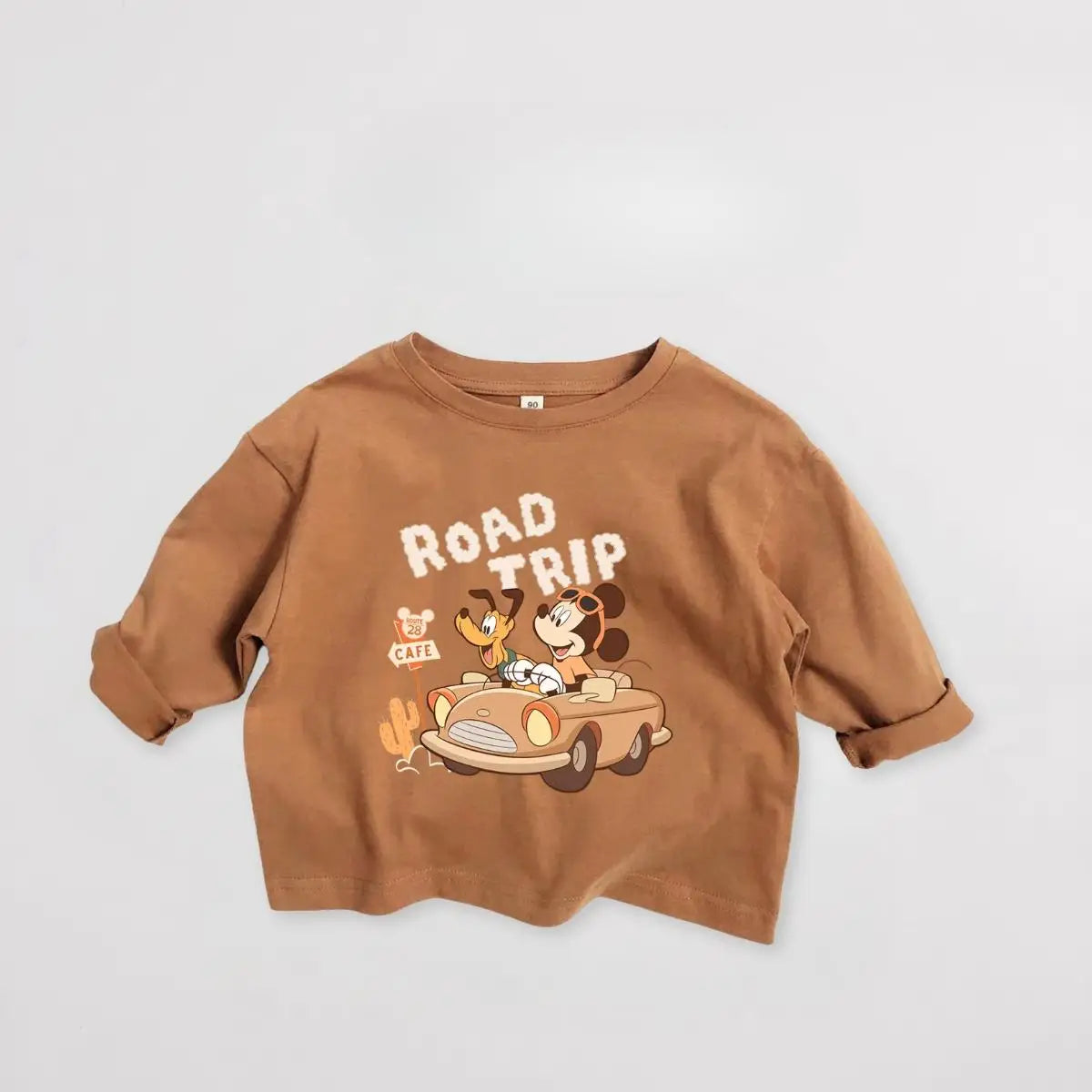 Kids' Mickey Cartoon Long Sleeve Shirt - Disney Character Tee Ages 1-3