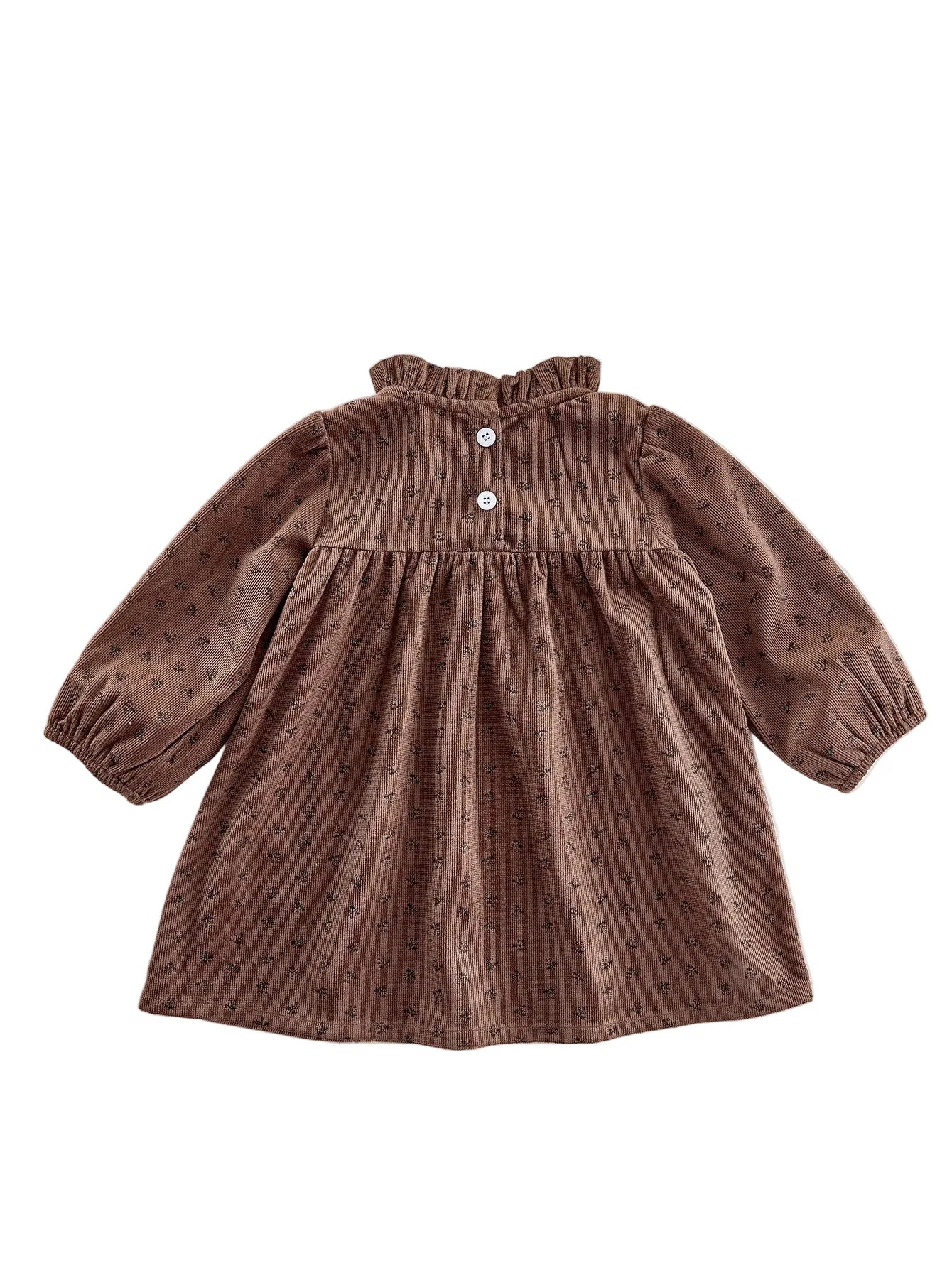 Baby Girls' Floral Corduroy Dress - Spring Print Dress Ages 0-1