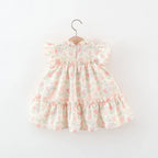 Tulip Rabbit Print Dress with Bow - Kidnor