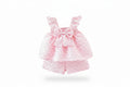 Baby Girl Dot Print Top & Shorts Set - Summer Beach Outfit with Bow (0-3Y)