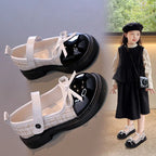 Girls Mary Jane Shoes with Bowknot - Leather Princess Shoes
