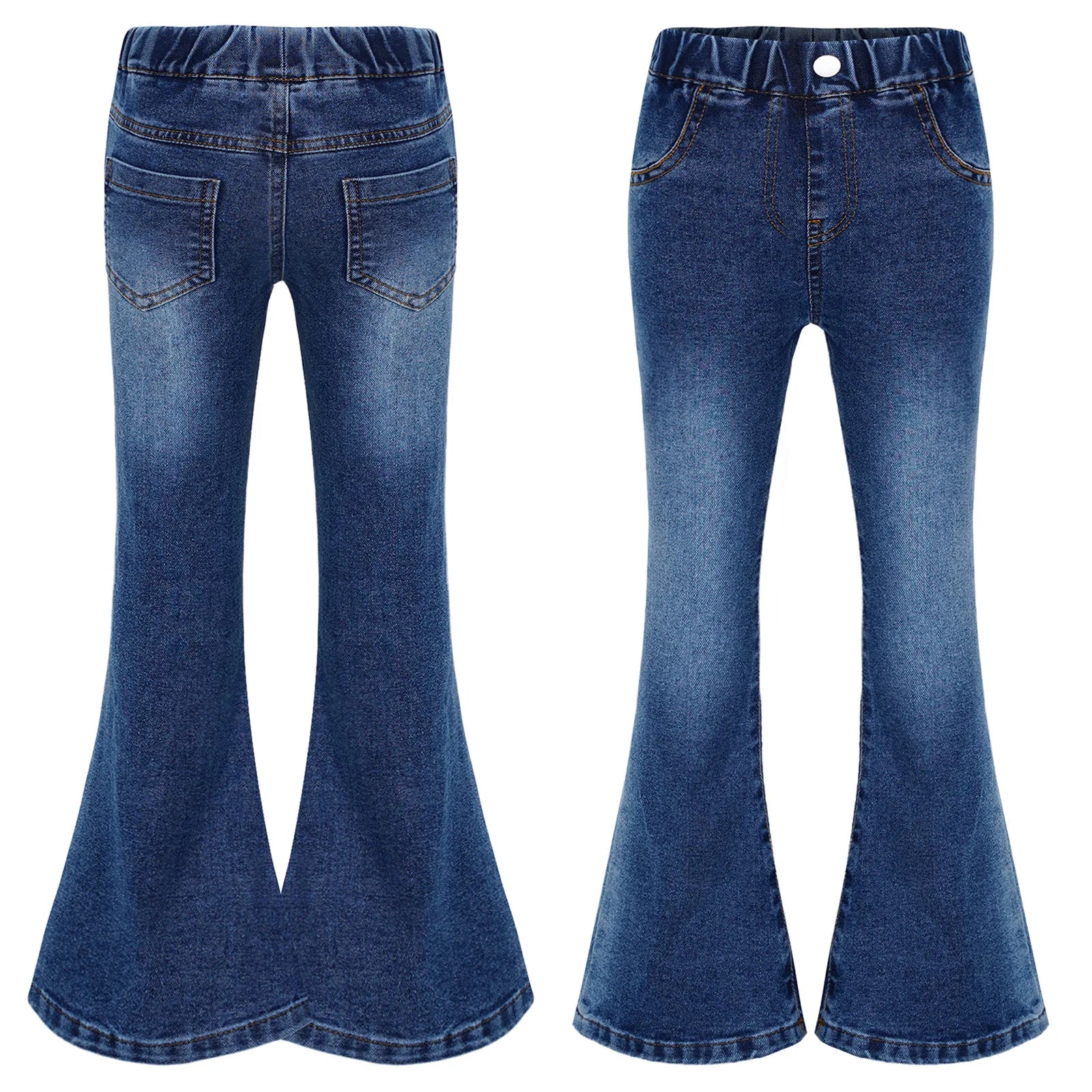 Girls' Cowgirl Flare Bootcut Jeans - Bell Bottom Denim Pants