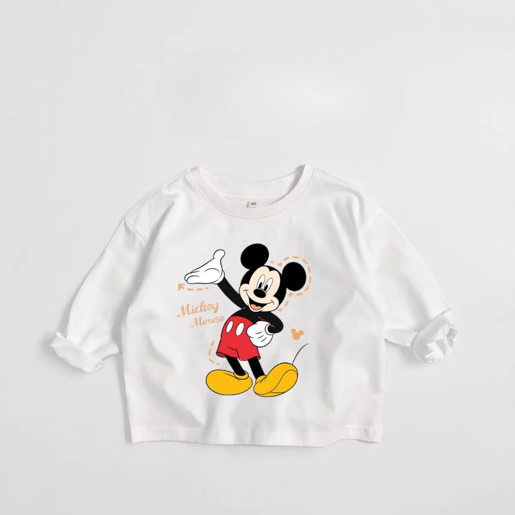 Kids' Mickey Mouse Long Sleeve Shirt - Disney Character Tee Ages 1-7