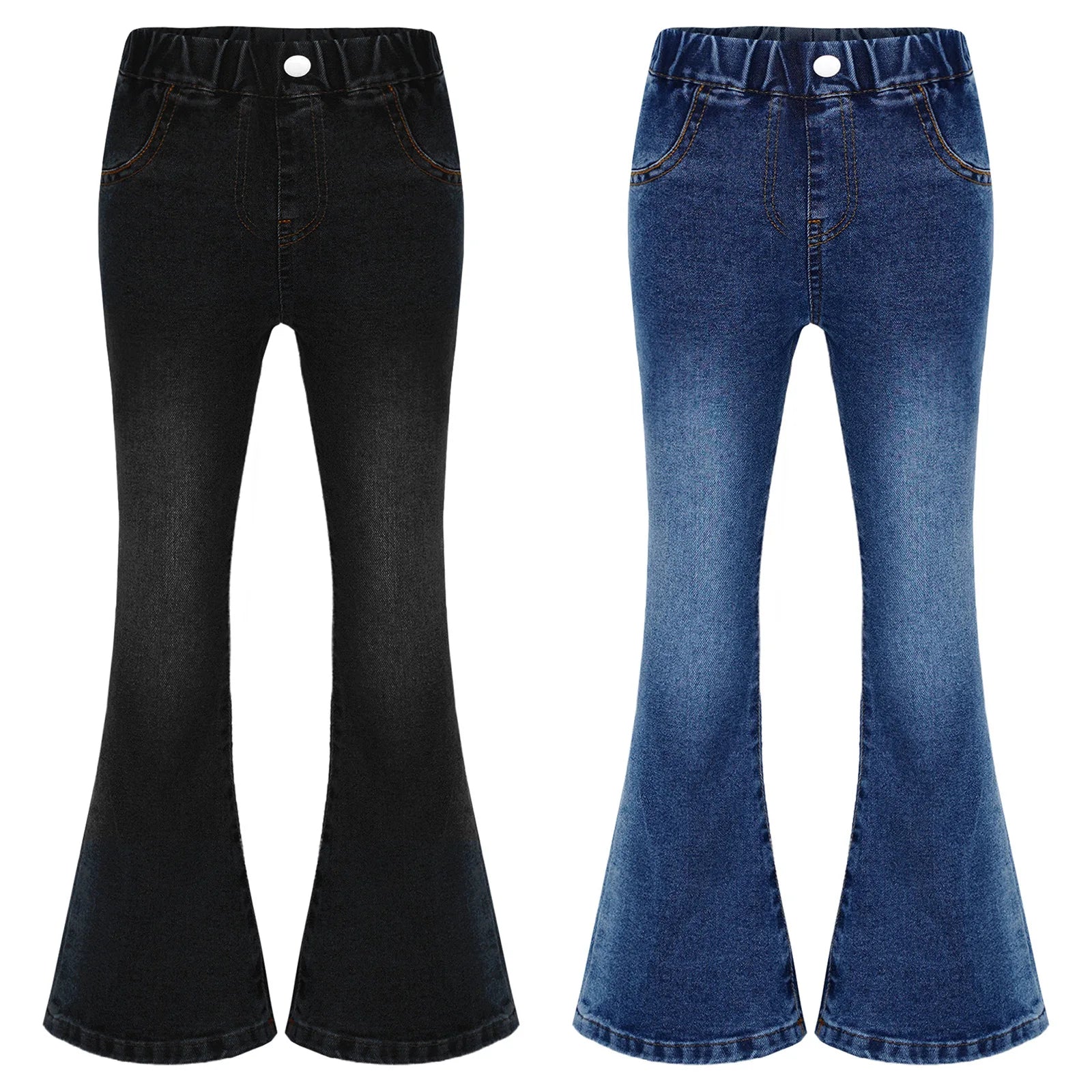 Girls' Cowgirl Flare Bootcut Jeans - Bell Bottom Denim Pants