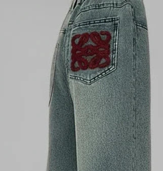 Girls Wide Leg Jeans - Loose Fit Casual Denim Pants