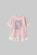 Casual Bow Short Sleeve Tee - Kidnor