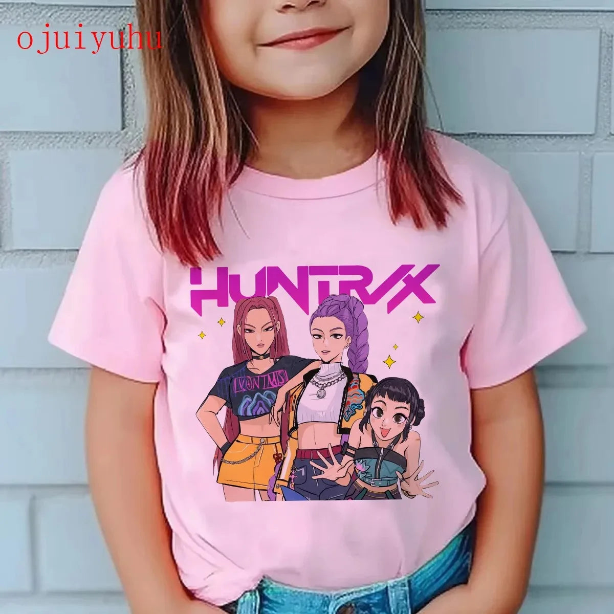 K-pop Girl Group T-Shirt - 100% Cotton Summer Tee for Kids