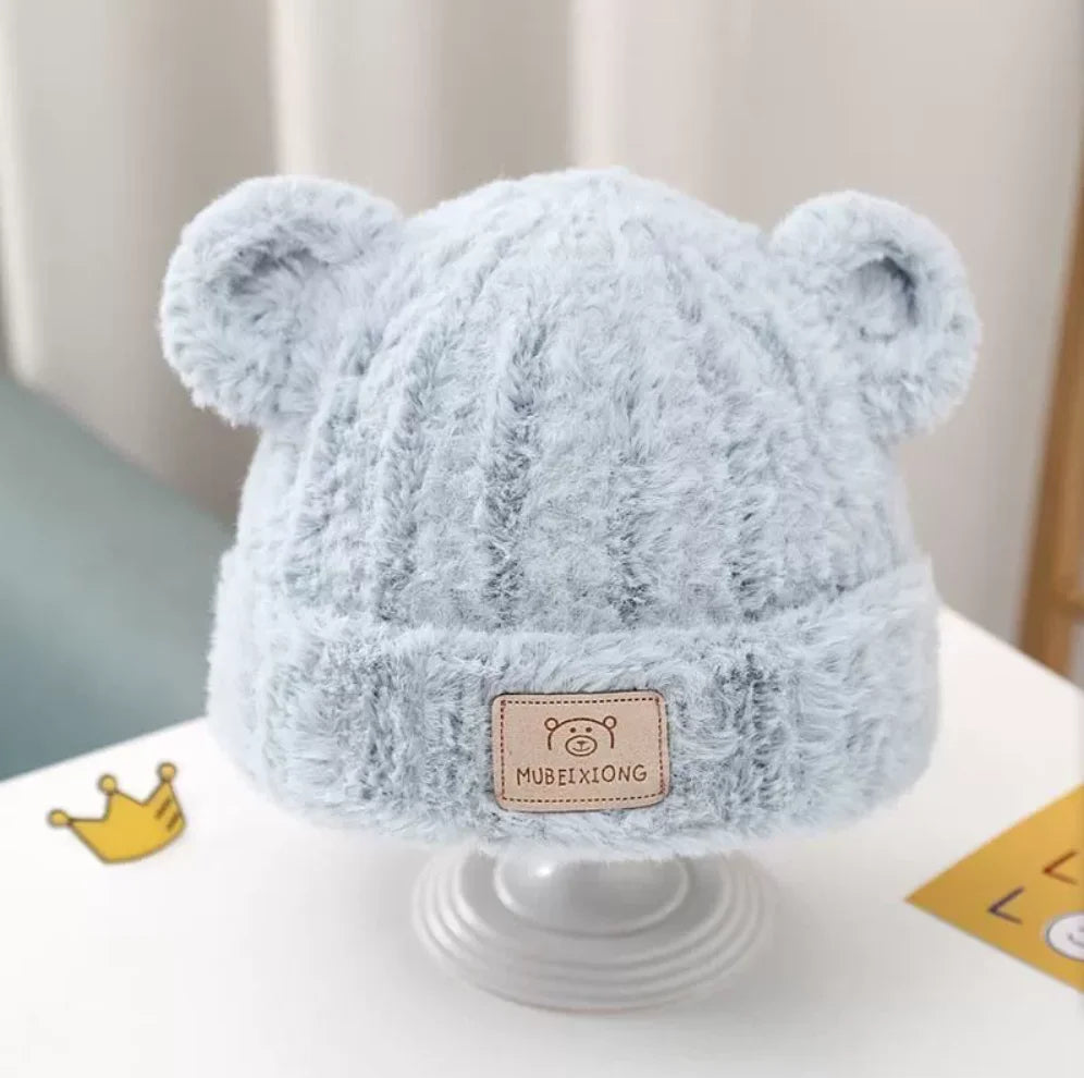 Winter Baby Hat with Bear Ears – Plush, Cozy & Lightweight - Kidnor