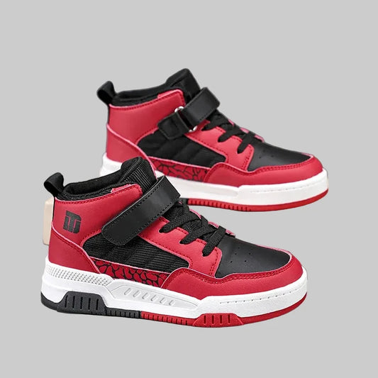 Leather High-Top Sports Sneakers - Kidnor