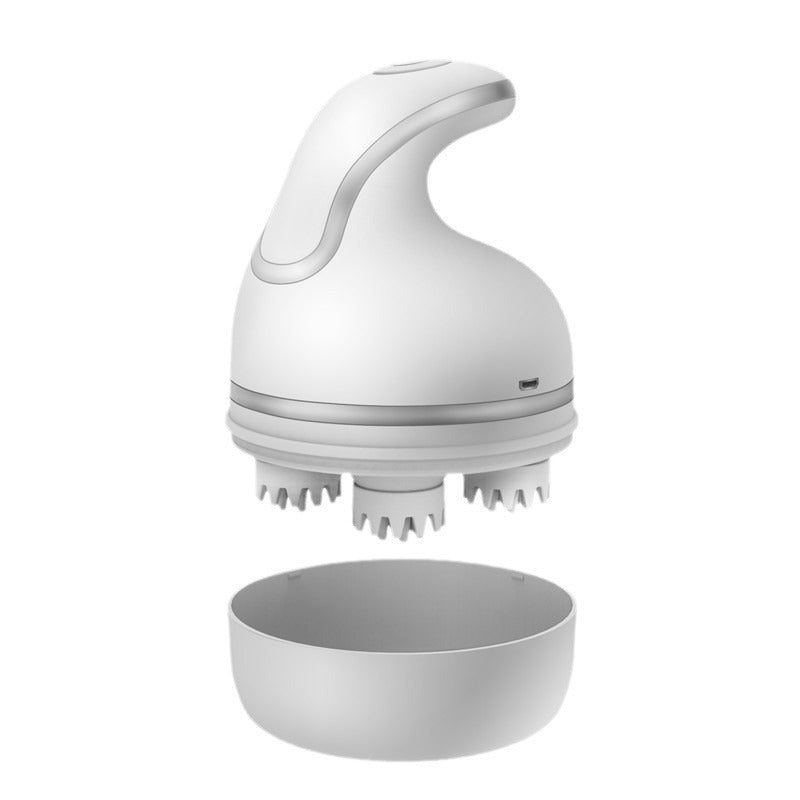 NNEDSZ White Portable 3D Electric Massage Device with Adjustable Speeds and USB Charging