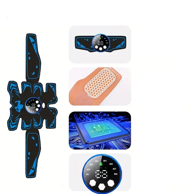 NNETM Abdominal Muscle Stimulator Trainer with 6 Modes and 19 Intensity Levels-0