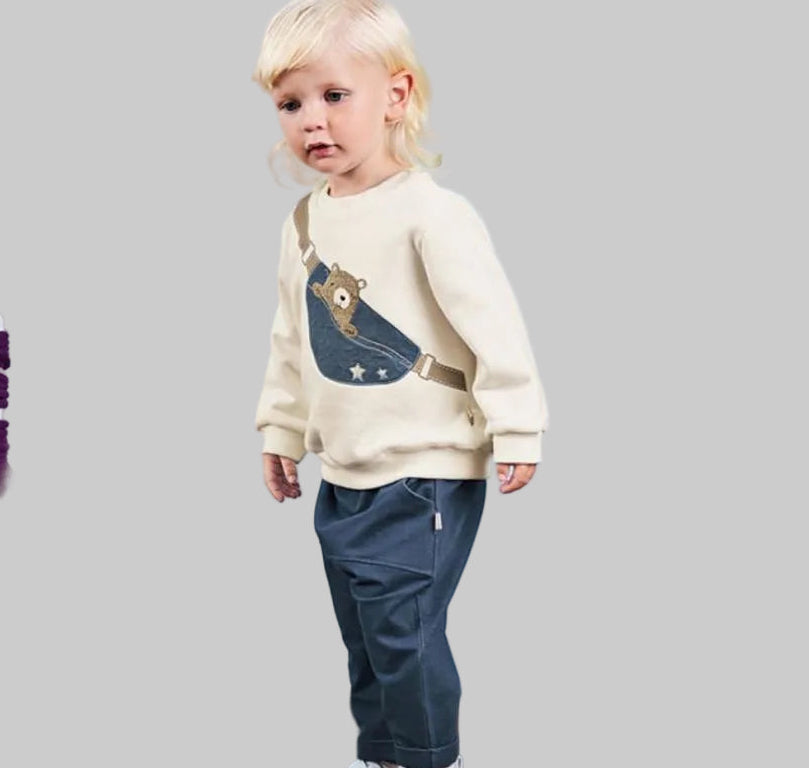Boys' Fashion Casual Exercise Sweater Pants Suit - Kidnor