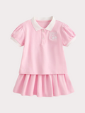 Children's Short Sleeve Polo and Skirt Set - Kidnor