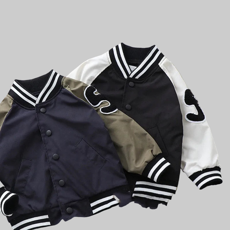 New Boys Handsome Baseball Uniform Coat Stand Collar Jacket - Kidnor
